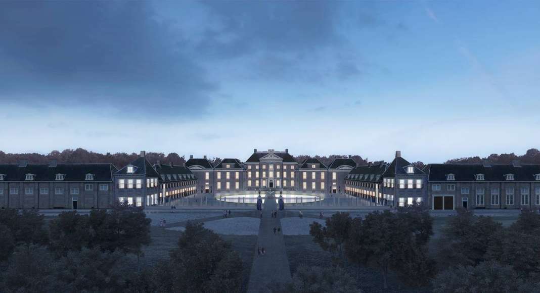 Renovation Museum Paleis Het Loo Night View by KAAN Architecten : Render © The Beauty & the Bit and © KAAN Architecten