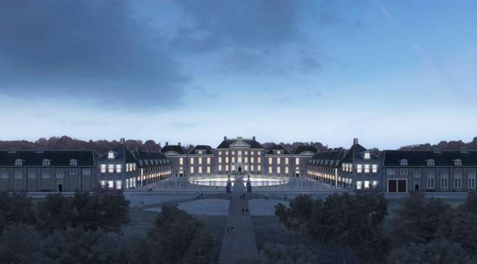 Renovation Museum Paleis Het Loo Night View by KAAN Architecten : Render © The Beauty & the Bit and © KAAN Architecten