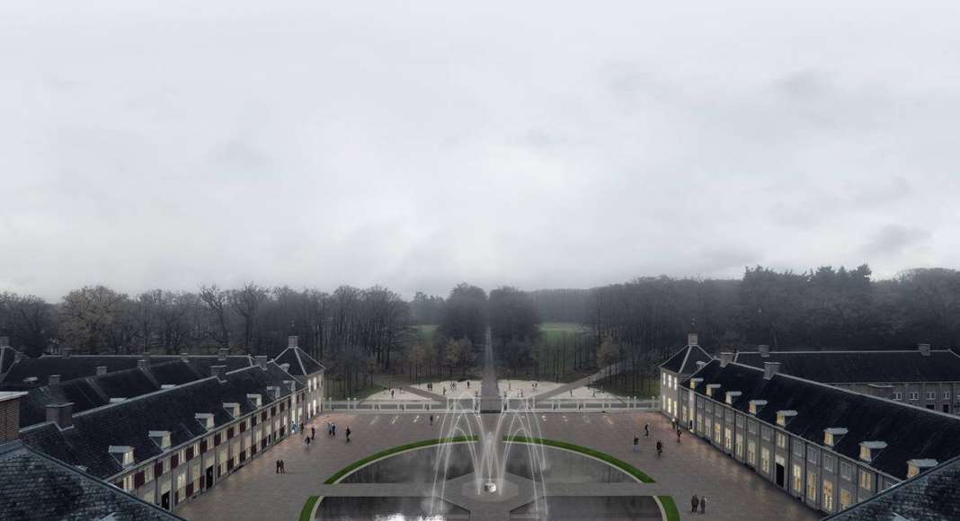 Renovation Museum Paleis Het Loo Bassecour View by KAAN Architecten : Render © The Beauty & the Bit and © KAAN Architecten