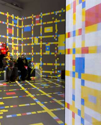Mondrians work, the city of New York and his favourite music all melt together into one audio-visual spectacle : Photo credit © Mike Bink Photography