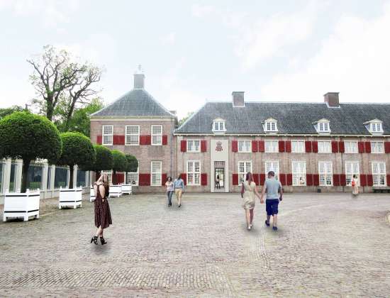 Renovation Museum Paleis Het Loo Bassecour Entrance by KAAN Architecten : Render © The Beauty & the Bit and © KAAN Architecten