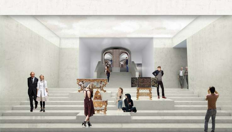 Renovation Museum Paleis Het Loo Grand Foyer by KAAN Architecten : Render © The Beauty & the Bit and © KAAN Architecten