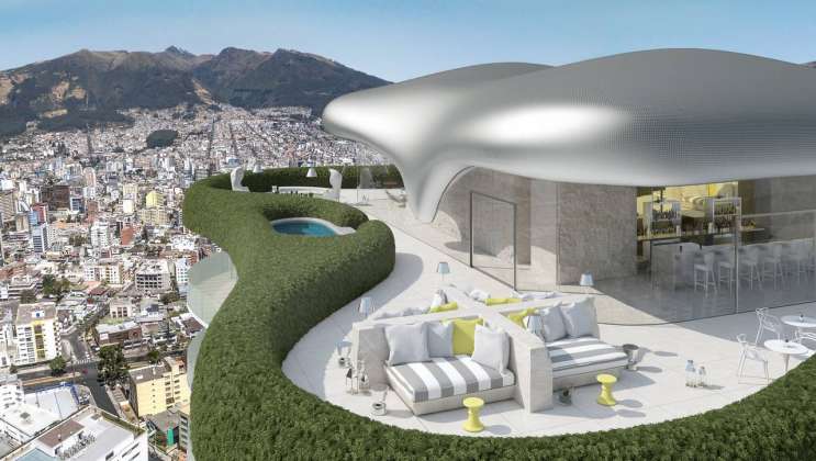 El edificio YOO Quito, una colaboración entre Tommy Schwarzkopf, cuenta con el sello de Philippe Starck y John Hitchcox : Imágenes © Uribe & Schwarzkopf (YOO Quito, YOO Cumbaya, Atelier y Oh Residencias)
