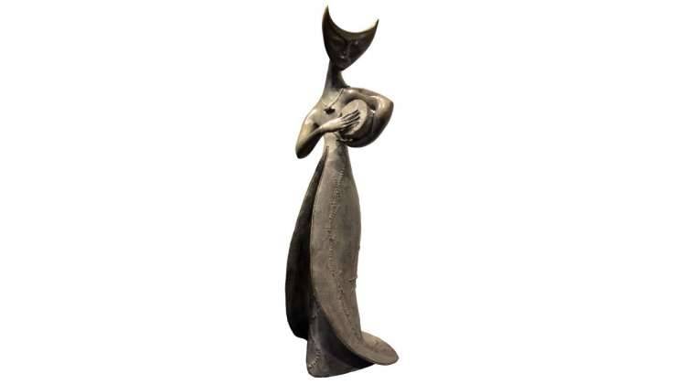Leonora Carrington, Escultura en bronce, Tamborilera : Fotografía © Leonora Carrington