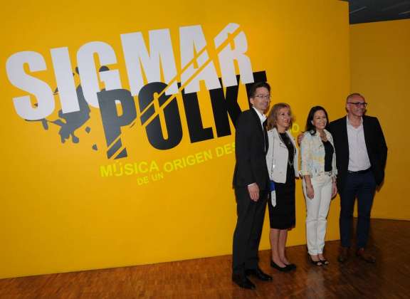 En el acto en la que participaron Lidia Camacho, directora general del Instituto Nacional de Bellas Artes (INBA); Sylvia Navarrete, directora del MAM; Rudolf de Baey, director del Instituto Goethe México, y Oliver Knoerich : Fotografía © RMM, CONACULTA