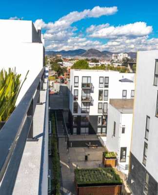 Exterior del Proyecto Residencial María Ribera de Desarrolladora Marhnos : Render © Marhnos Habitat