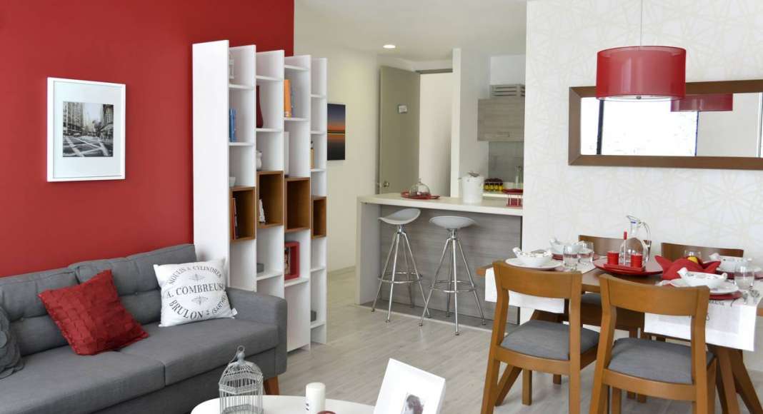 Interior del Proyecto Residencial María Ribera de Desarrolladora Marhnos : Render © Marhnos Habitat