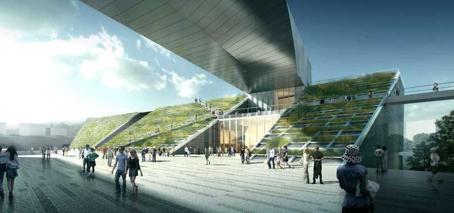Centro Cultural y de las Artes de Guangming diseñado por RMJM : Render © RMJM Shenzhen