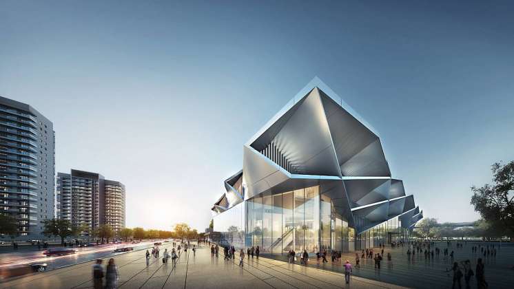 Estación Central de Autobuses de Dayawan diseñada por RMJM Shenzhen : Render © RMJM Shenzhen