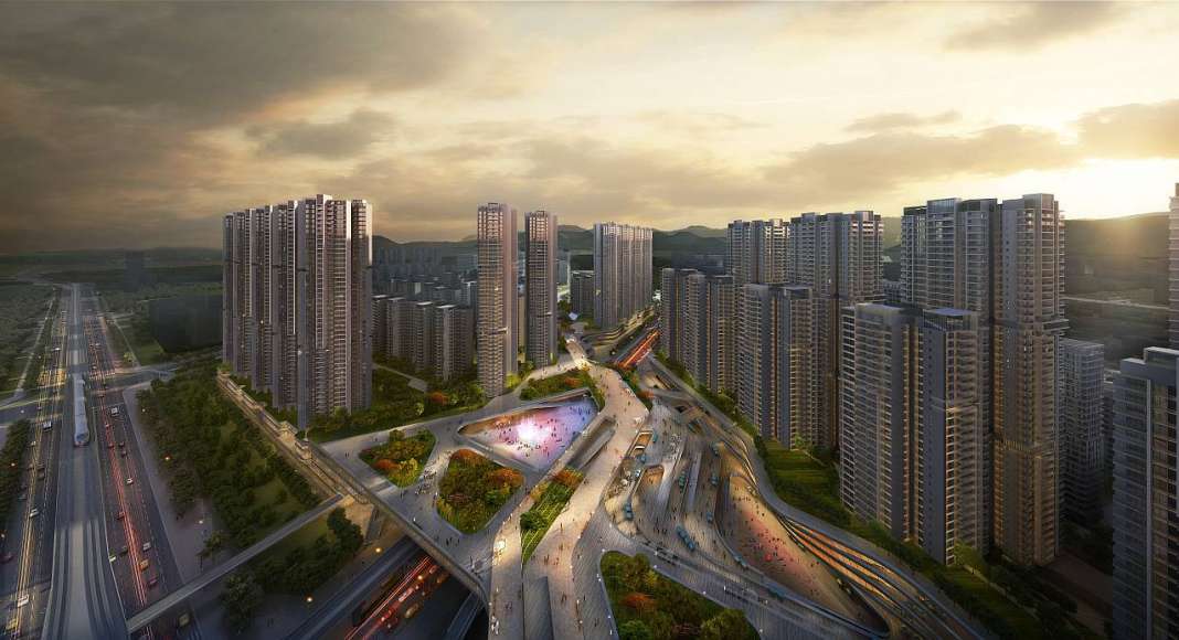 Shenzhen Metro Line 6 Development designed by RMJM : Render © RMJM Shenzhen