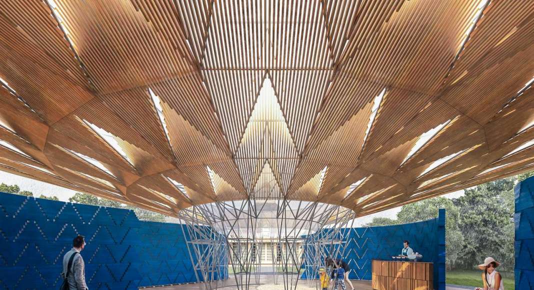 Serpentine Pavilion 2017, Designed by Francis Kéré, Design Render, Interior : Render © Kéré Architecture