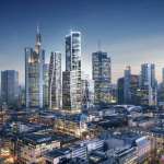 Redevelopment Deutsche Bank Areal, Frankfurt, Alemania, 2015 by UNStudio : Renders © UNStudio