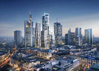 Redevelopment Deutsche Bank Areal, Frankfurt, Alemania, 2015 by UNStudio : Renders © UNStudio