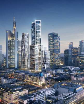 Redevelopment Deutsche Bank Areal, Frankfurt, Alemania, 2015 by UNStudio : Renders © UNStudio