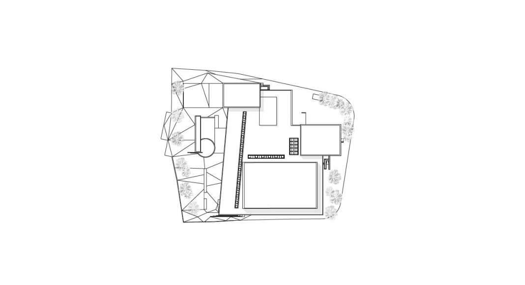 Planta de Conjunto 1:500 del Vendsyssel Theatre diseñado por Schmidt Hammer Lassen Architects : Drawing © Schmidt Hammer Lassen Architects