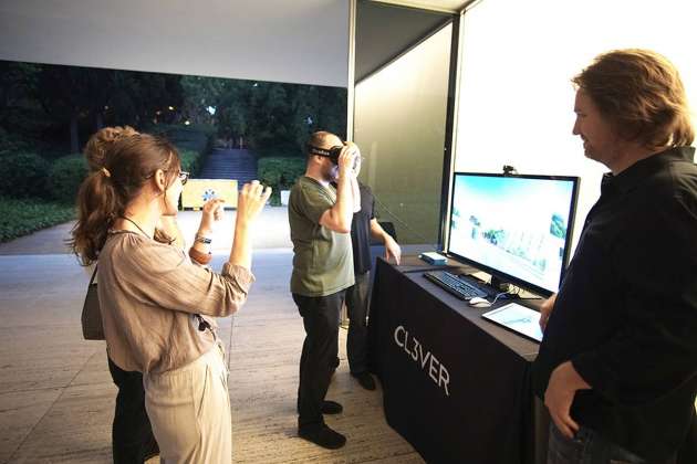 Imágenes del Tour Virtual en el Pabellón Mies van der Rohe Barcelona : Photo © Fundació Mies van der Rohe and © CL3VER