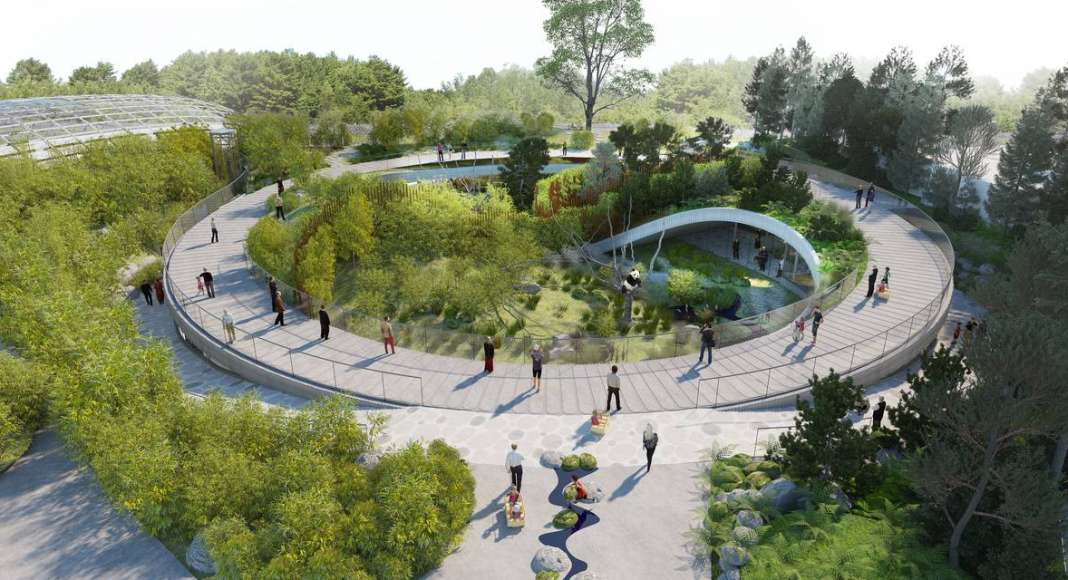 BIG Unveils Yin and Yang-Shaped Panda Habitat : Render © BIG