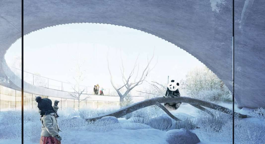 BIG Unveils Yin and Yang-Shaped Panda Habitat : Render © BIG