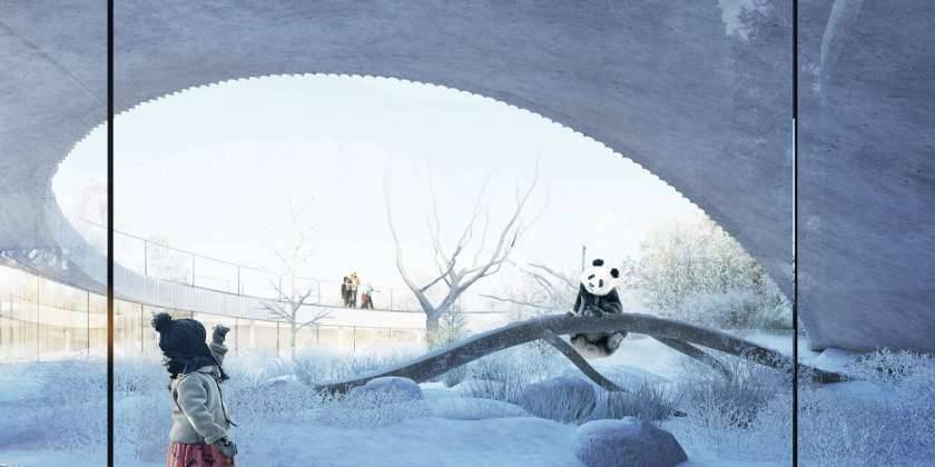 BIG Unveils Yin and Yang-Shaped Panda Habitat : Render © BIG