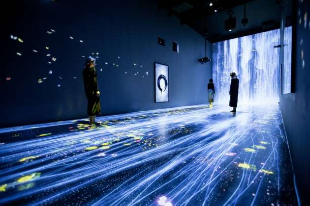 teamLab, 2017, Interactive Digital Installation, Sound: Hideaki Takahashi : Photo © teamLab