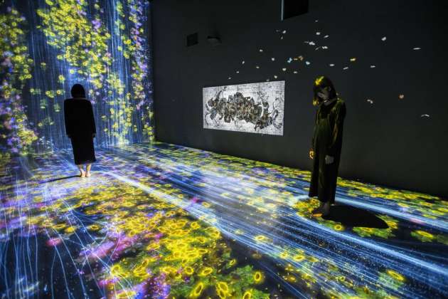 teamLab, 2017, Interactive Digital Installation, Sound: Hideaki Takahashi : Photo © teamLab