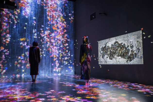 teamLab, 2017, Interactive Digital Installation, Sound: Hideaki Takahashi : Photo © teamLab