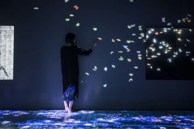 teamLab, 2017, Interactive Digital Installation, Sound: Hideaki Takahashi : Photo © teamLab