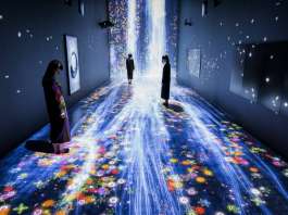 teamLab, 2017, Interactive Digital Installation, Sound: Hideaki Takahashi : Photo © teamLab