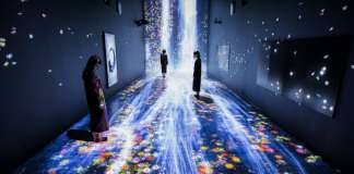 teamLab, 2017, Interactive Digital Installation, Sound: Hideaki Takahashi : Photo © teamLab