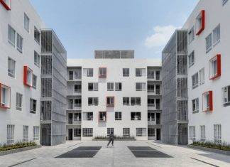 Proyecto de Vivienda Urbana IntegrARA Iztacalco diseñado por a | 911 : Fotografía © Rafael Gamo