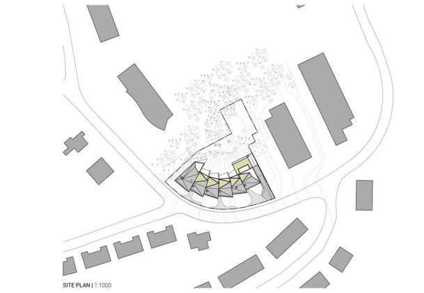 Site Plan residential building with 15 units Dommeldange, Luxembourg : Photo credit © Metaform Architects