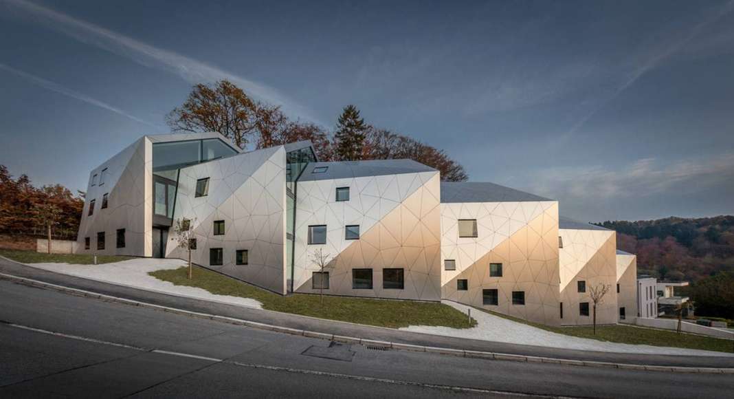 Street view residential building with 15 units Dommeldange, Luxembourg : Photo credit © Steve Troes Fotodesign