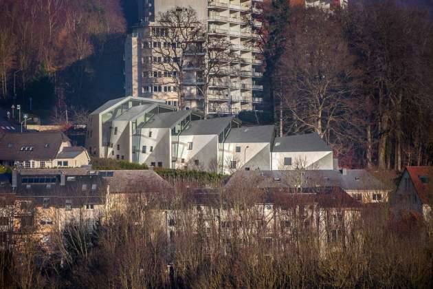 Context residential building with 15 units Dommeldange, Luxembourg : Photo credit © Steve Troes Fotodesign