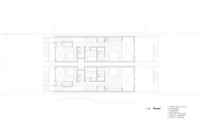 Doble Duplex First Floor Plan : Drawing credit © Batay-Csorba Architects