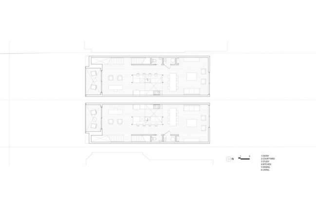 Doble Duplex Second Floor Plan : Drawing credit © Batay-Csorba Architects