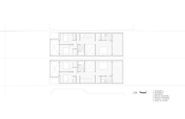 Doble Duplex Third Floor Plan : Drawing credit © Batay-Csorba Architects