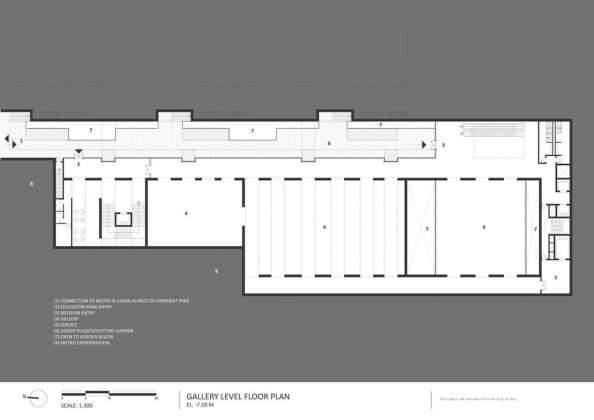 Lima Art Museum New Contemporary Art Wing Gallery Level Floor Plan : Photo credit © Efficiency Lab for Architecture PLLC