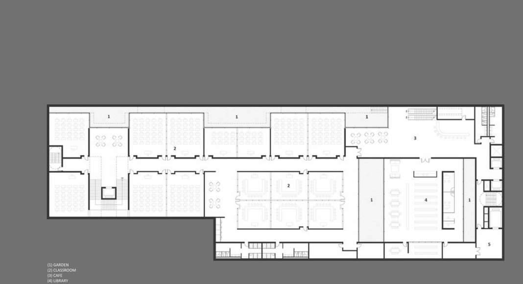 Lima Art Museum New Contemporary Art Wing Education Level Floor Plan : Photo credit © Efficiency Lab for Architecture PLLC