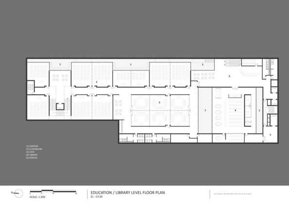 Lima Art Museum New Contemporary Art Wing Education Level Floor Plan : Photo credit © Efficiency Lab for Architecture PLLC