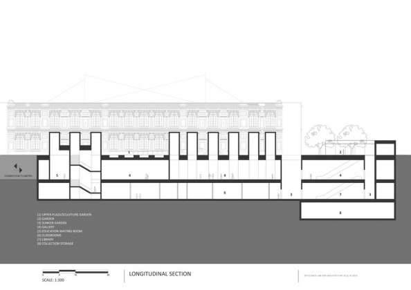 Lima Art Museum New Contemporary Art Wing Longitudinal Section : Photo credit © Efficiency Lab for Architecture PLLC