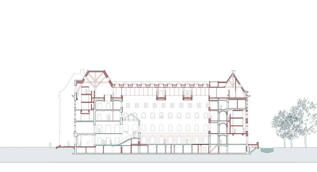 KAAN Architecten presenta B30 Corte Longitudinal : Drawing © KAAN Architecten