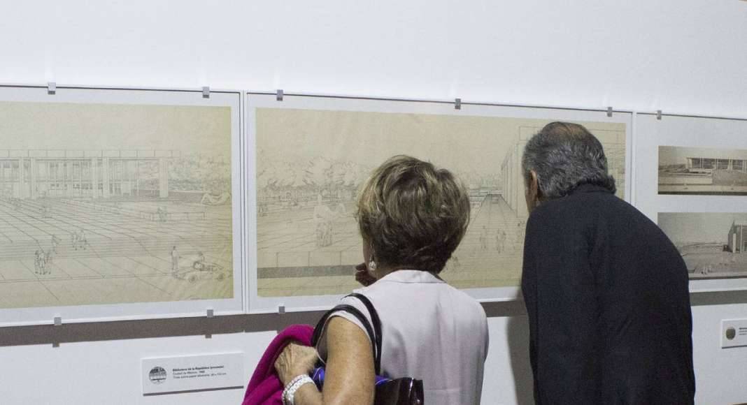 Muestra "Teodoro González de León. Dibujos en Perspectiva" en El Colegio Nacional : Fotografía © El Colegio Nacional