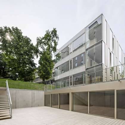 Vista Sur Renovación del Studio Molière y extensión del Liceo Francés de Viena : Photo © Hertha Hurnaus