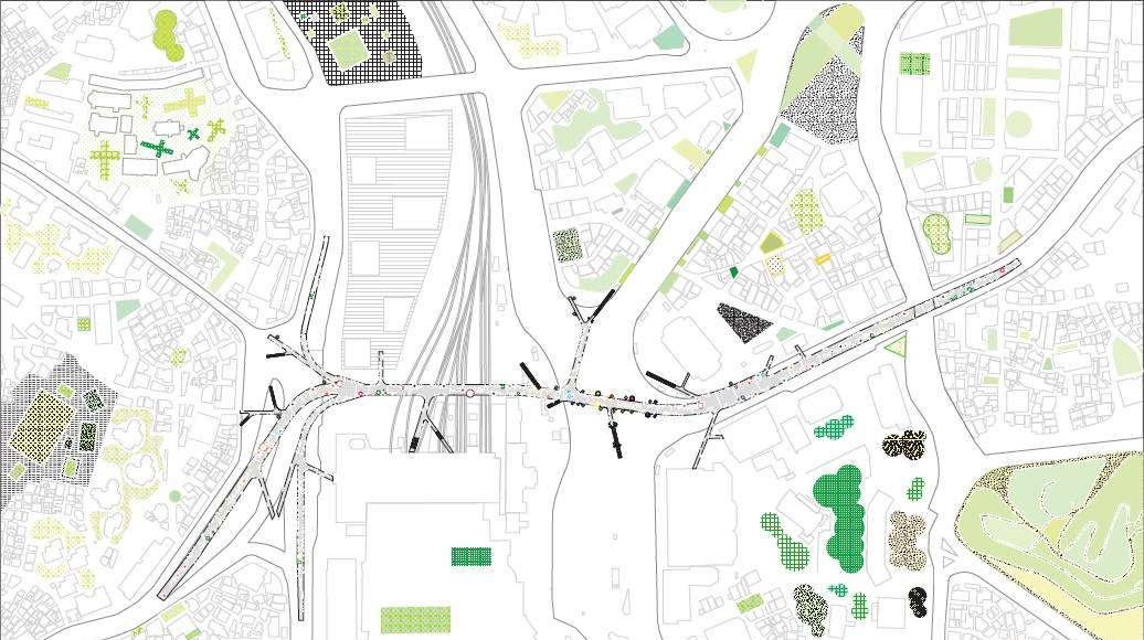 Seoullo 7017 Skygarden Section Map - Satellites : Image © MVRDV