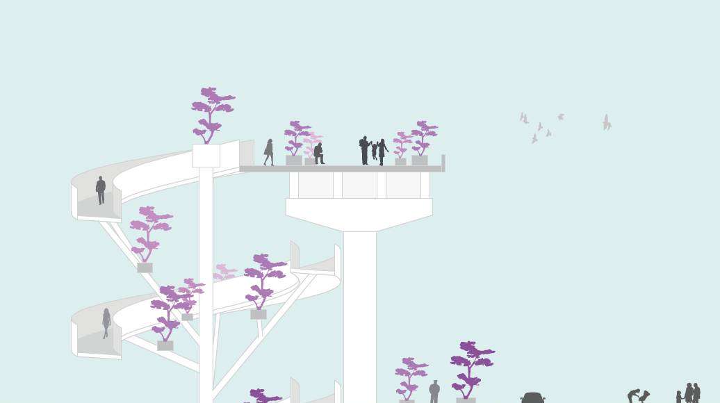 Seoullo 7017 Skygarden Section Main - Spiral Stairs : Image © MVRDV