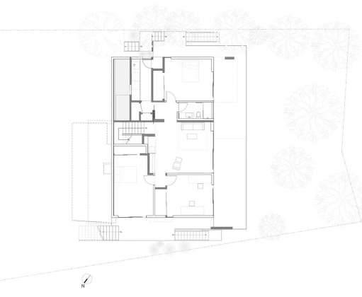Skyline House Lower Floor Plan by Terry & Terry Architecture : Photo © TTA