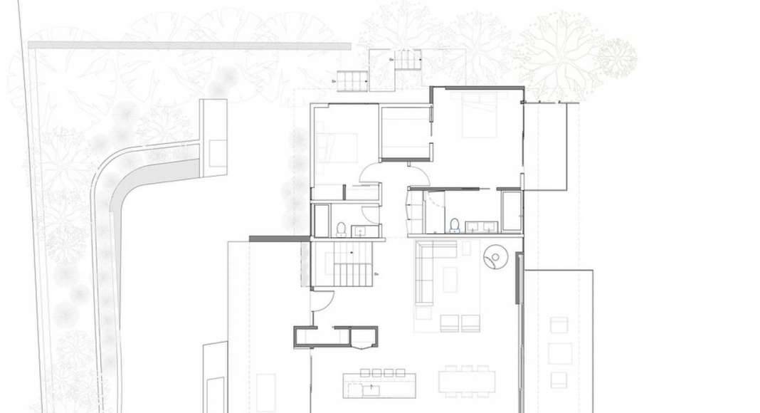 Skyline House Main Floor Plan by Terry & Terry Architecture : Photo © TTA