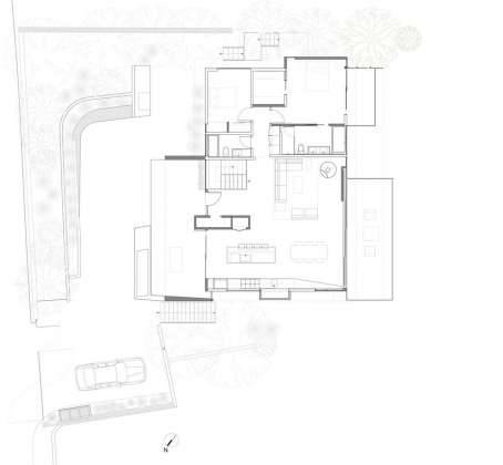 Skyline House Main Floor Plan by Terry & Terry Architecture : Photo © TTA