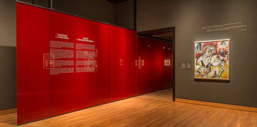 Exhibition "Chagall: Colour and Music" Montreal Museum of Fine Arts (MMFA) Menkès Shooner Dagenais LeTourneux Architects Photo credit: © SODRAC & ADAGP 2017, Chagall ® Photo MMFA, Denis Farley