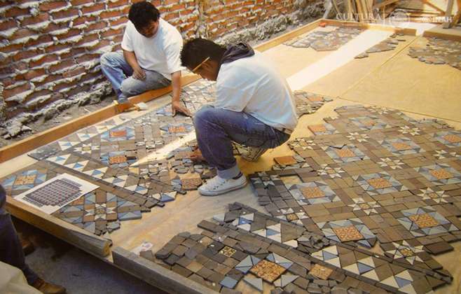 Trabajos de restauración : Foto © Proyecto de restauración de la Casa Rivas Mercado